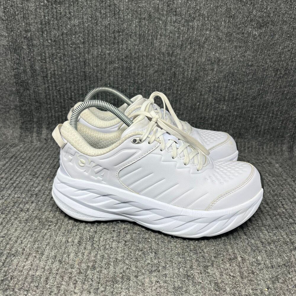 Hoka One One Women's All-White Athletic Running Shoes